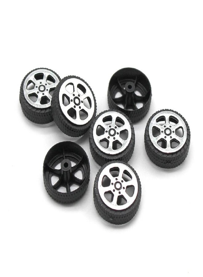 Alextend 20 Pcs Toys Wheels 1.9x6.7x20mm Plastic Tire for 2mm Shaft DIY Model Toy RC Car - Image 1